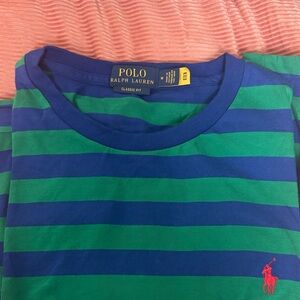 Polo by Ralph Lauren Kids Blue and Green Striped Polo